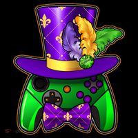 Funny Cool Mardi Gras Video Game Controller Gamer USA-Made Doggie Bandana thumb 2