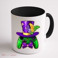 Funny Cool Mardi Gras Video Game Controller Gamer Coffee Mug thumb 1