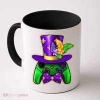 Funny Cool Mardi Gras Video Game Controller Gamer Coffee Mug thumb 0