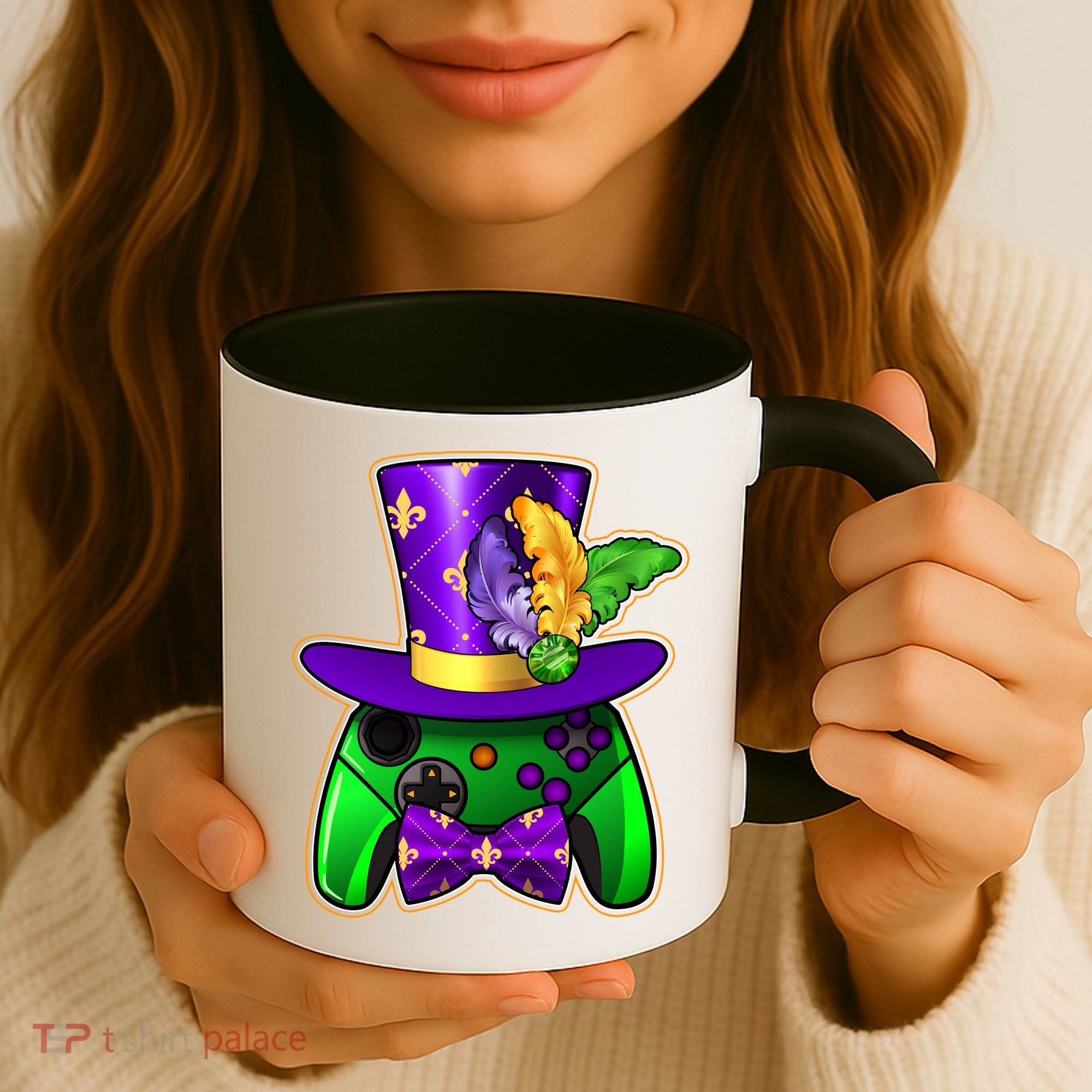 Funny Cool Mardi Gras Video Game Controller Gamer Coffee Mug