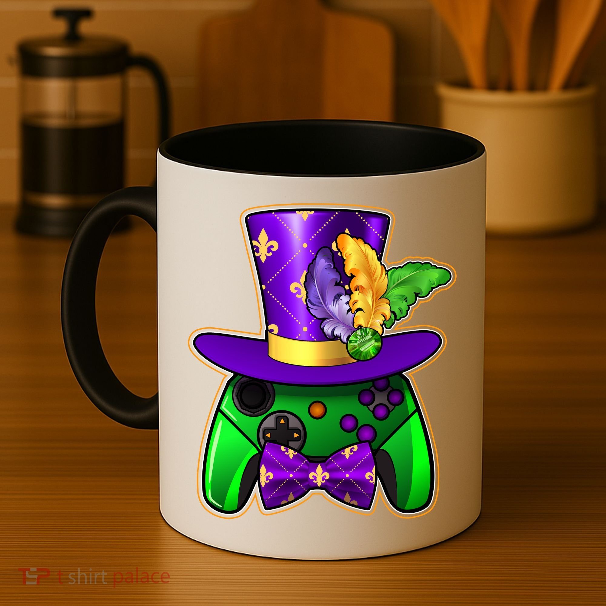 Funny Cool Mardi Gras Video Game Controller Gamer Coffee Mug