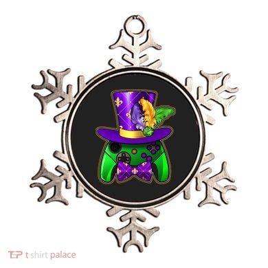 Funny Cool Mardi Gras Video Game Controller Gamer Ornament