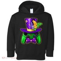Funny Cool Mardi Gras Video Game Controller Gamer Toddler Hoodie thumb 0
