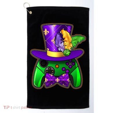 Funny Cool Mardi Gras Video Game Controller Gamer Golf Towel