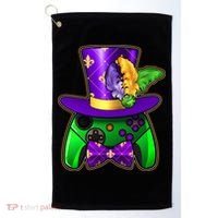 Funny Cool Mardi Gras Video Game Controller Gamer Golf Towel thumb 0