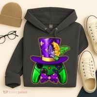 Funny Cool Mardi Gras Video Game Controller Gamer Hoodie thumb 4