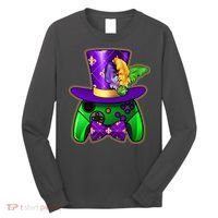 Funny Cool Mardi Gras Video Game Controller Gamer Long Sleeve Shirt thumb 0