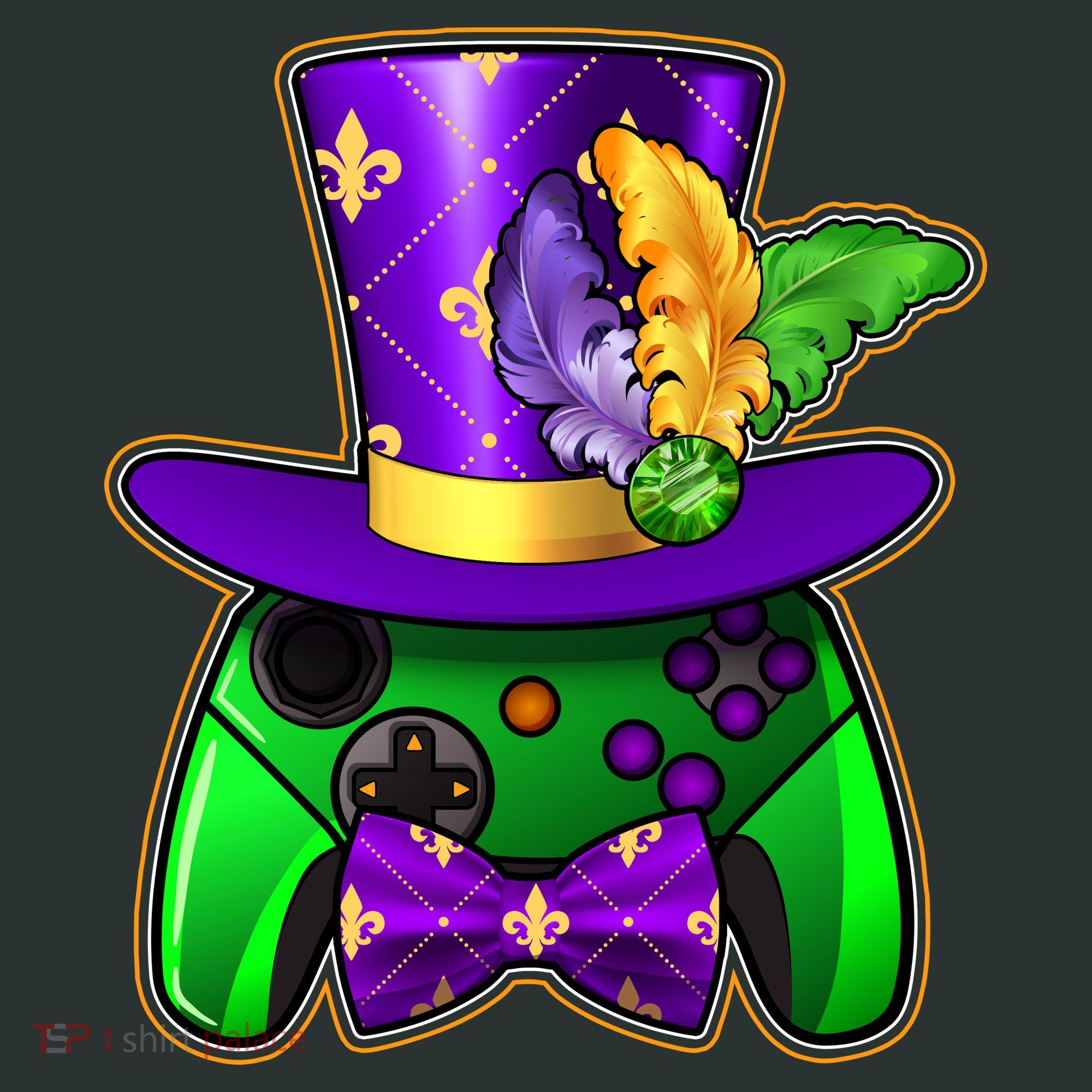 Funny Cool Mardi Gras Video Game Controller Gamer Coaster