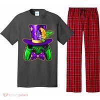 Funny Cool Mardi Gras Video Game Controller Gamer Pajama Set thumb 0