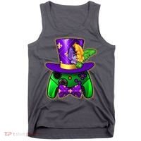 Funny Cool Mardi Gras Video Game Controller Gamer Tank Top thumb 0