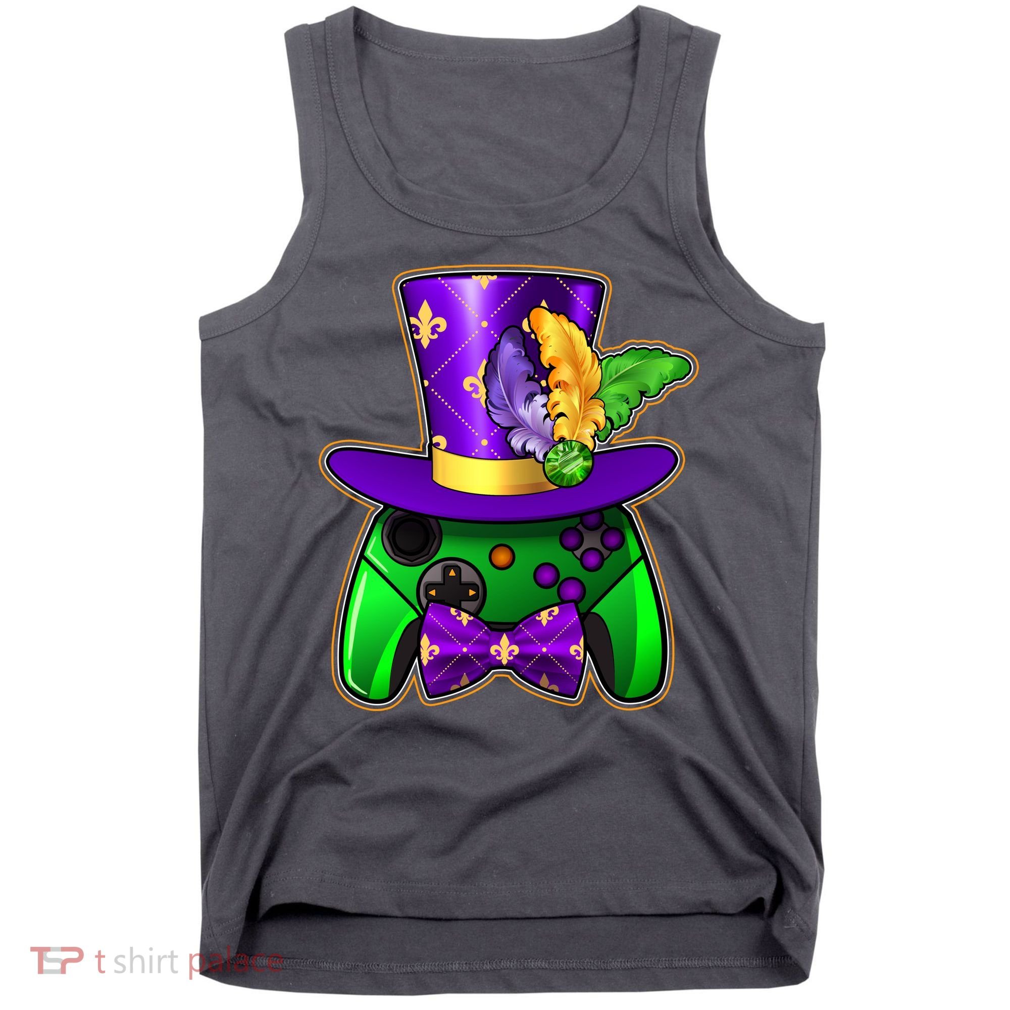 Funny Cool Mardi Gras Video Game Controller Gamer Tank Top