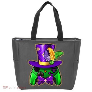 Funny Cool Mardi Gras Video Game Controller Gamer Tote Bag