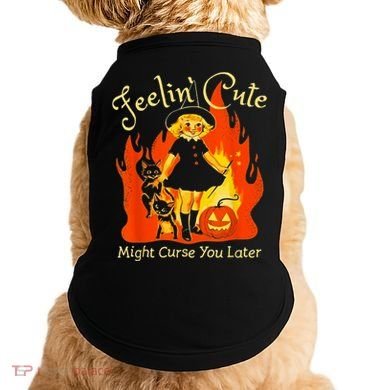 Feeling Cute Might Curse You Later Cute Witch Doggie Tank