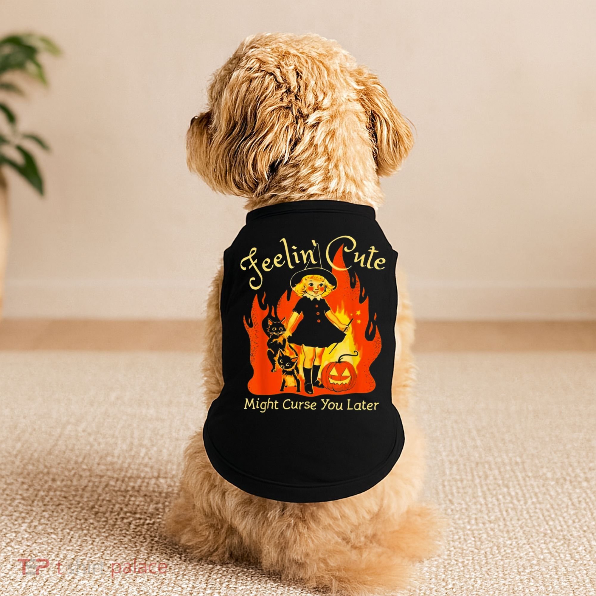 Feeling Cute Might Curse You Later Cute Witch Doggie Tank