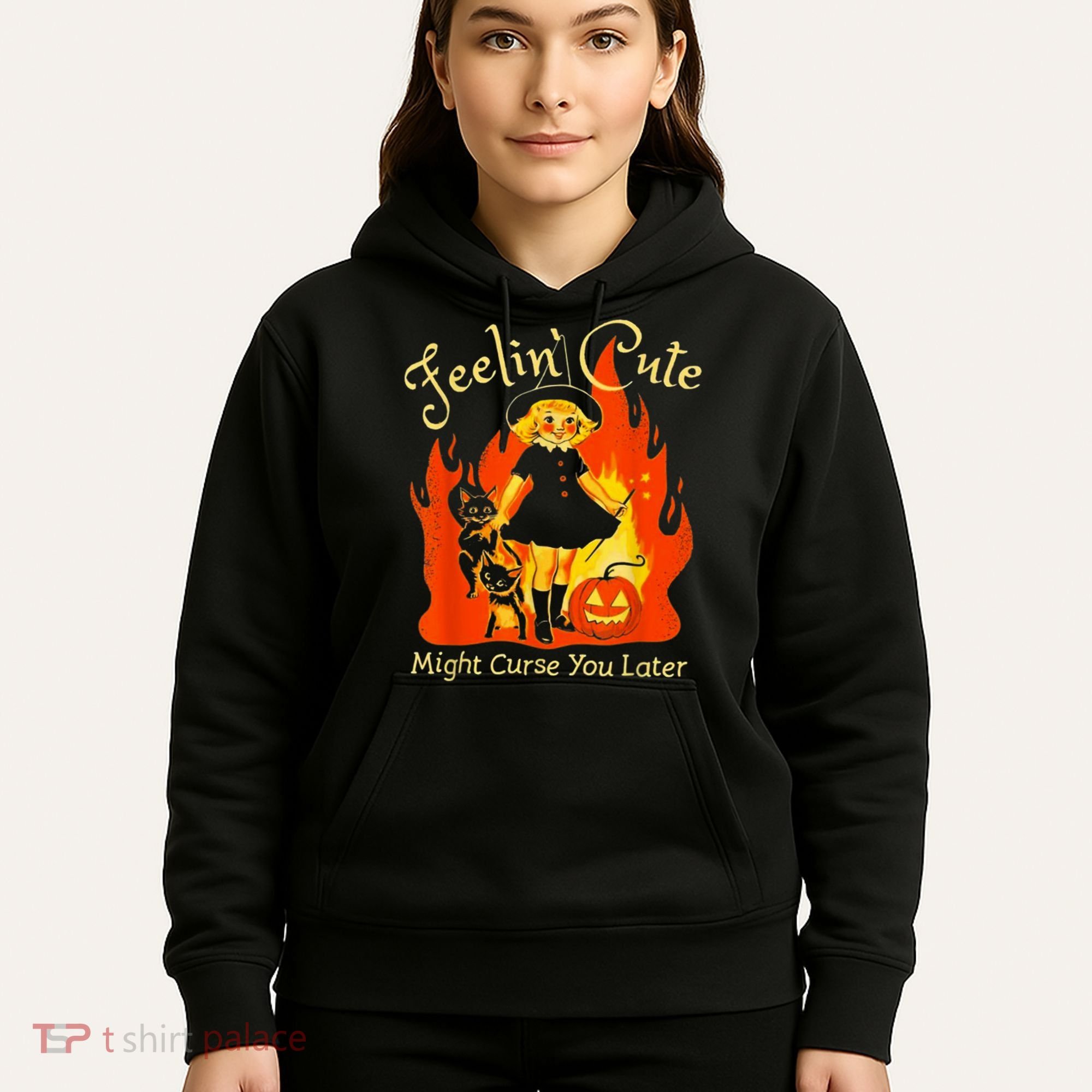 Feeling Cute Might Curse You Later Cute Witch Hoodie