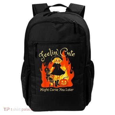 Feeling Cute Might Curse You Later Cute Witch Backpack