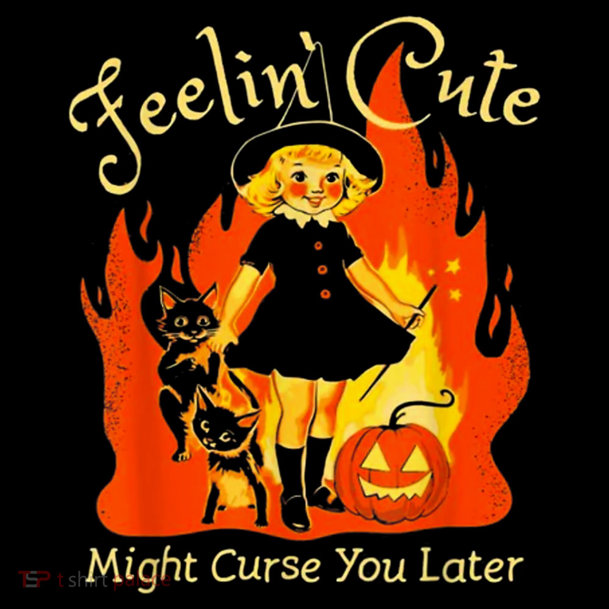 Feeling Cute Might Curse You Later Cute Witch Toddler Hoodie