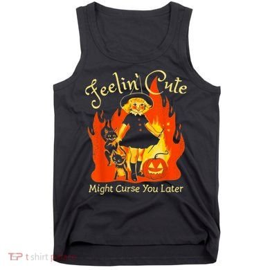 Feeling Cute Might Curse You Later Cute Witch Tank Top