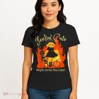 Feeling Cute Might Curse You Later Cute Witch Women's T-Shirt thumb 4