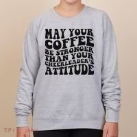 Funny Cheer Mom Coffee Saying Cheerleading Squad Mothers Day Women's Sweatshirt thumb 0