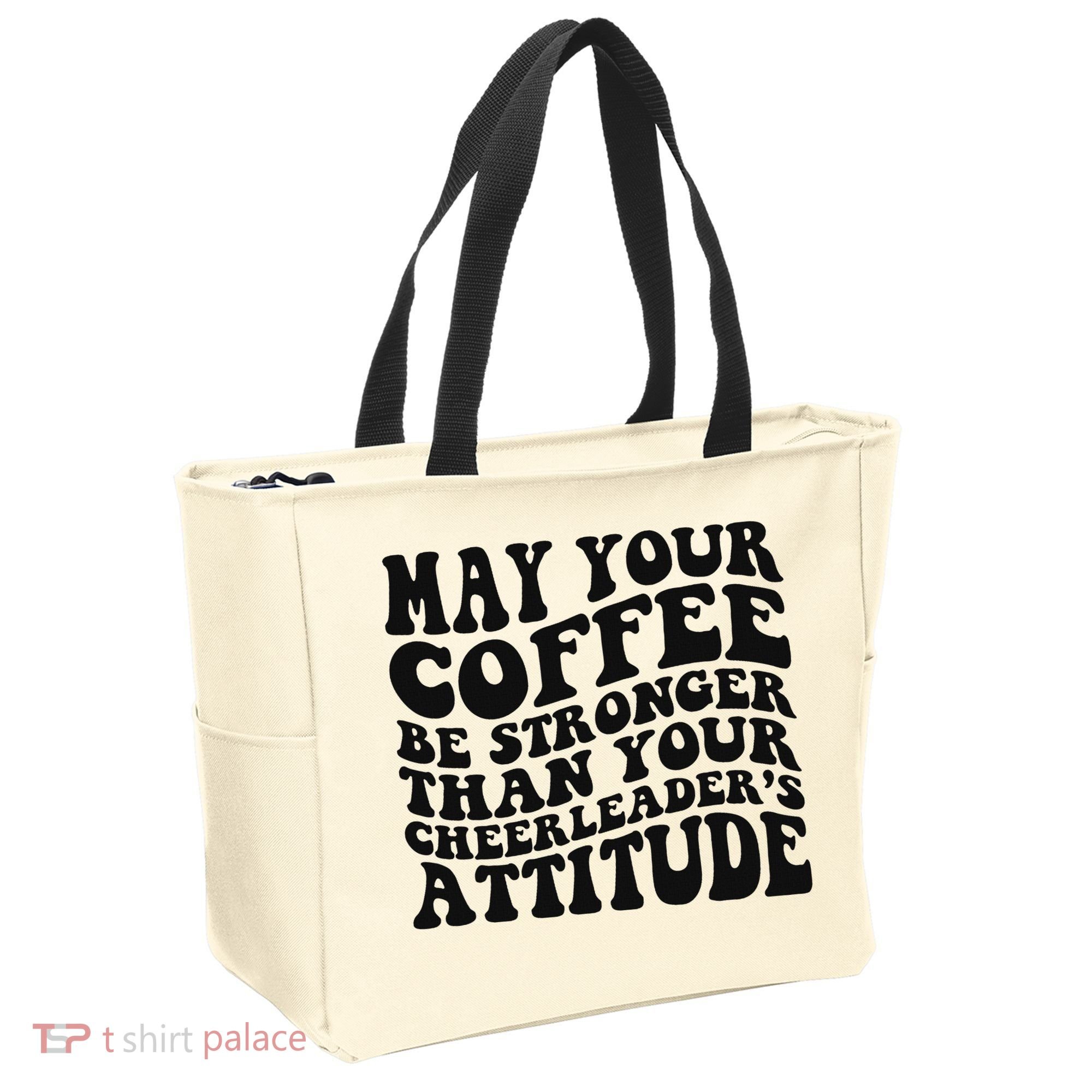 Funny Cheer Mom Coffee Saying Cheerleading Squad Mothers Day Tote Bag