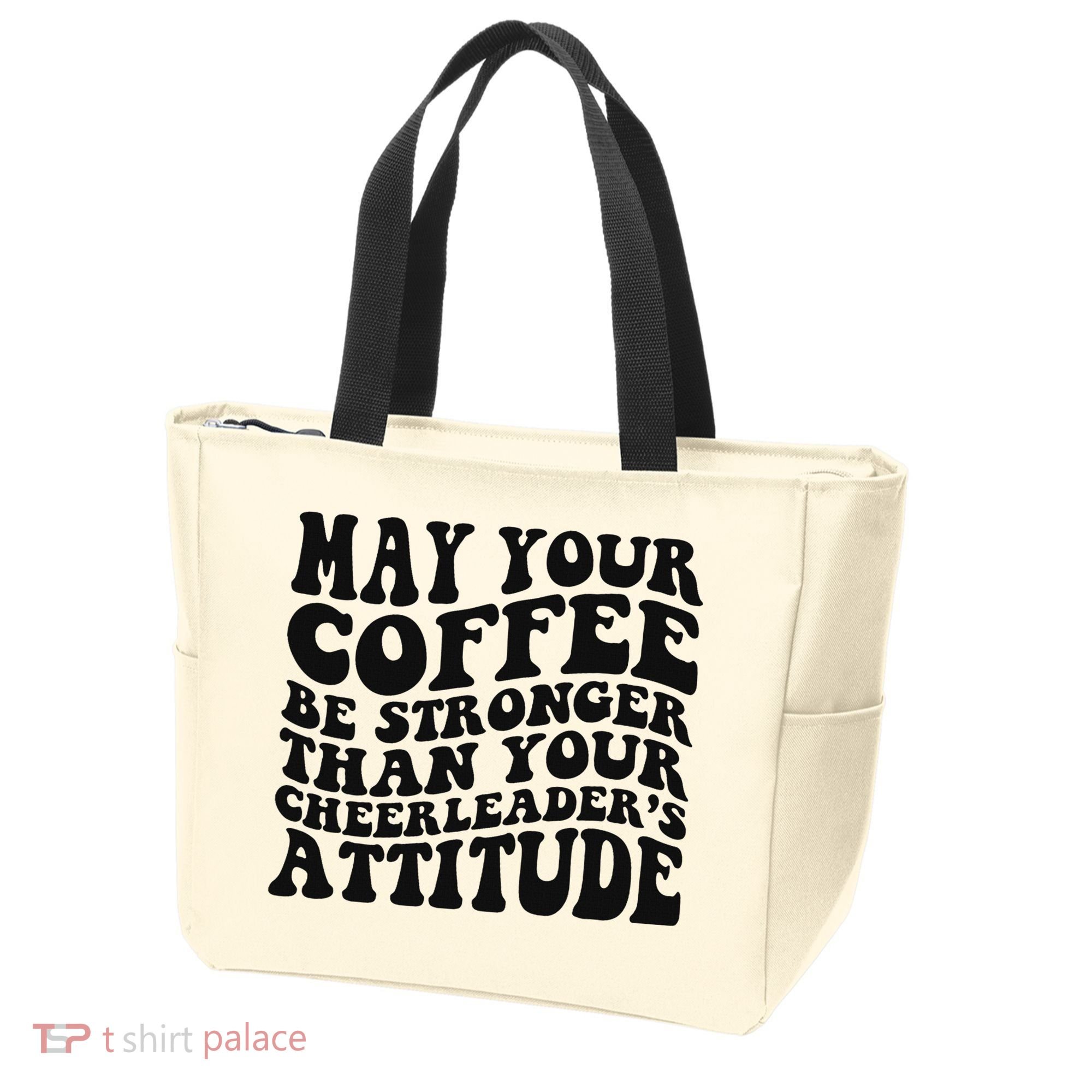 Funny Cheer Mom Coffee Saying Cheerleading Squad Mothers Day Tote Bag