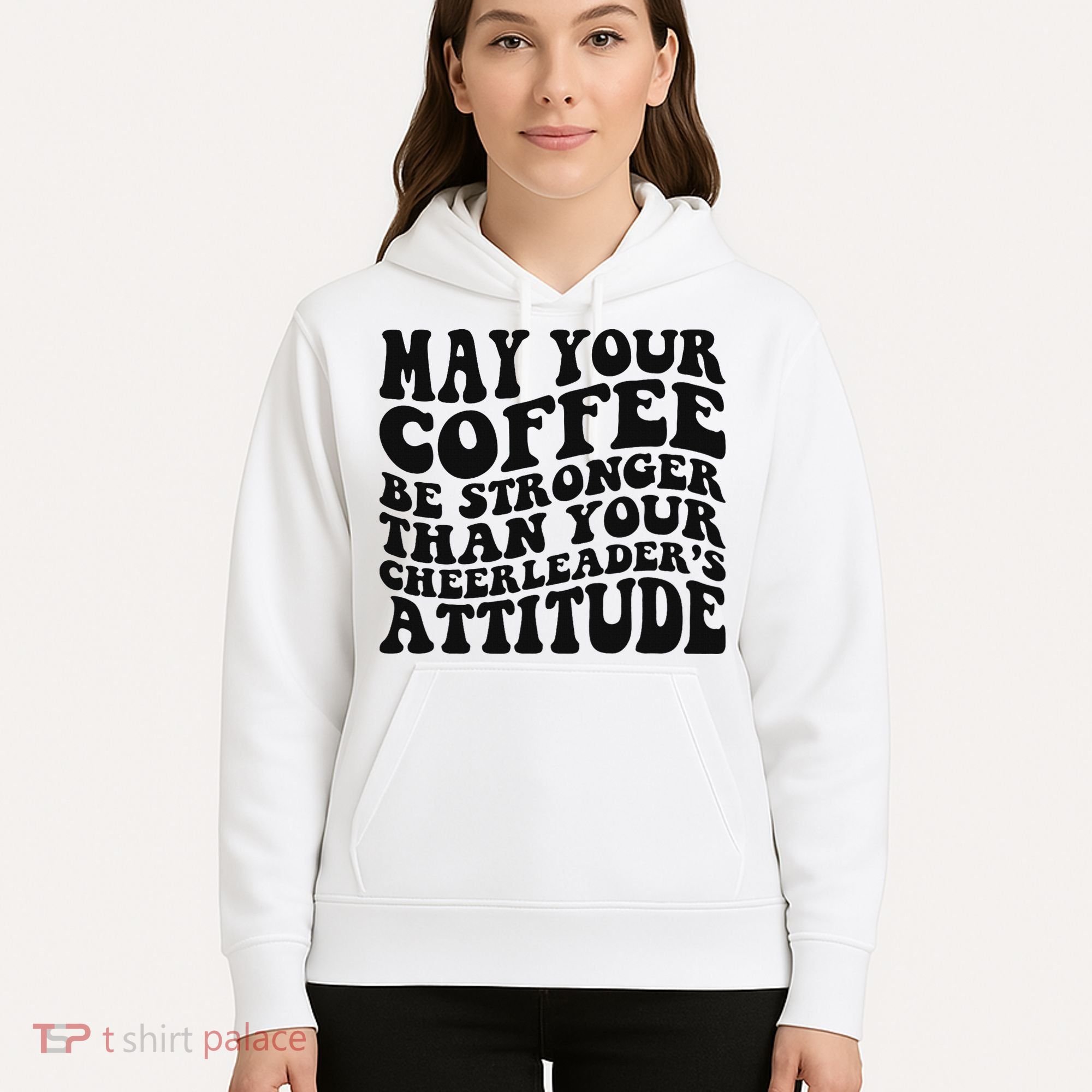 Funny Cheer Mom Coffee Saying Cheerleading Squad Mothers Day Hoodie