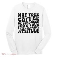 Funny Cheer Mom Coffee Saying Cheerleading Squad Mothers Day Long Sleeve Shirt thumb 0