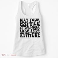 Funny Cheer Mom Coffee Saying Cheerleading Squad Mothers Day Women's Tank Top thumb 0