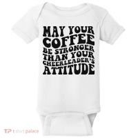 Funny Cheer Mom Coffee Saying Cheerleading Squad Mothers Day Baby Bodysuit thumb 0