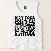 Funny Cheer Mom Coffee Saying Cheerleading Squad Mothers Day Tank Top thumb 2