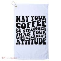 Funny Cheer Mom Coffee Saying Cheerleading Squad Mothers Day Golf Towel thumb 0