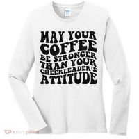 Funny Cheer Mom Coffee Saying Cheerleading Squad Mothers Day Women's Long Sleeve Shirt thumb 0