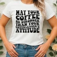 Funny Cheer Mom Coffee Saying Cheerleading Squad Mothers Day Women's T-Shirt thumb 2