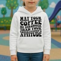 Funny Cheer Mom Coffee Saying Cheerleading Squad Mothers Day Kids Hoodie thumb 3