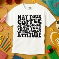Funny Cheer Mom Coffee Saying Cheerleading Squad Mothers Day Kids T-Shirt thumb 3