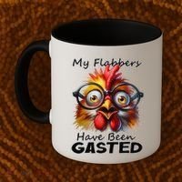 Funny Chicken My Flabbers Have Been Gasted Retro Graphic Coffee Mug thumb 2