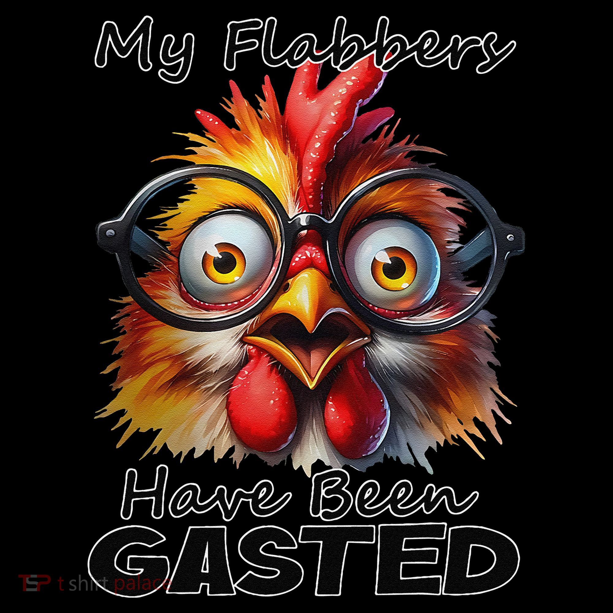Funny Chicken My Flabbers Have Been Gasted Retro Graphic Coffee Mug