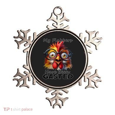 Funny Chicken My Flabbers Have Been Gasted Retro Graphic Ornament