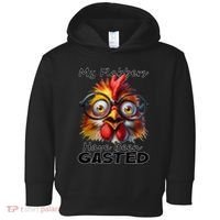 Funny Chicken My Flabbers Have Been Gasted Retro Graphic Toddler Hoodie thumb 0