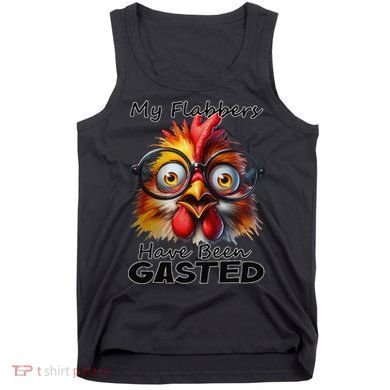 Funny Chicken My Flabbers Have Been Gasted Retro Graphic Tank Top