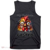 Funny Chicken My Flabbers Have Been Gasted Retro Graphic Tank Top thumb 0