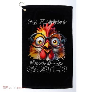 Funny Chicken My Flabbers Have Been Gasted Retro Graphic Golf Towel