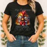 Funny Chicken My Flabbers Have Been Gasted Retro Graphic Women's T-Shirt thumb 2