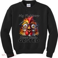 Funny Chicken My Flabbers Have Been Gasted Retro Graphic Kids Sweatshirt thumb 0