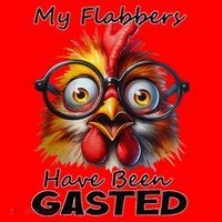 Funny Chicken My Flabbers Have Been Gasted Retro Graphic Santa Hat thumb 1