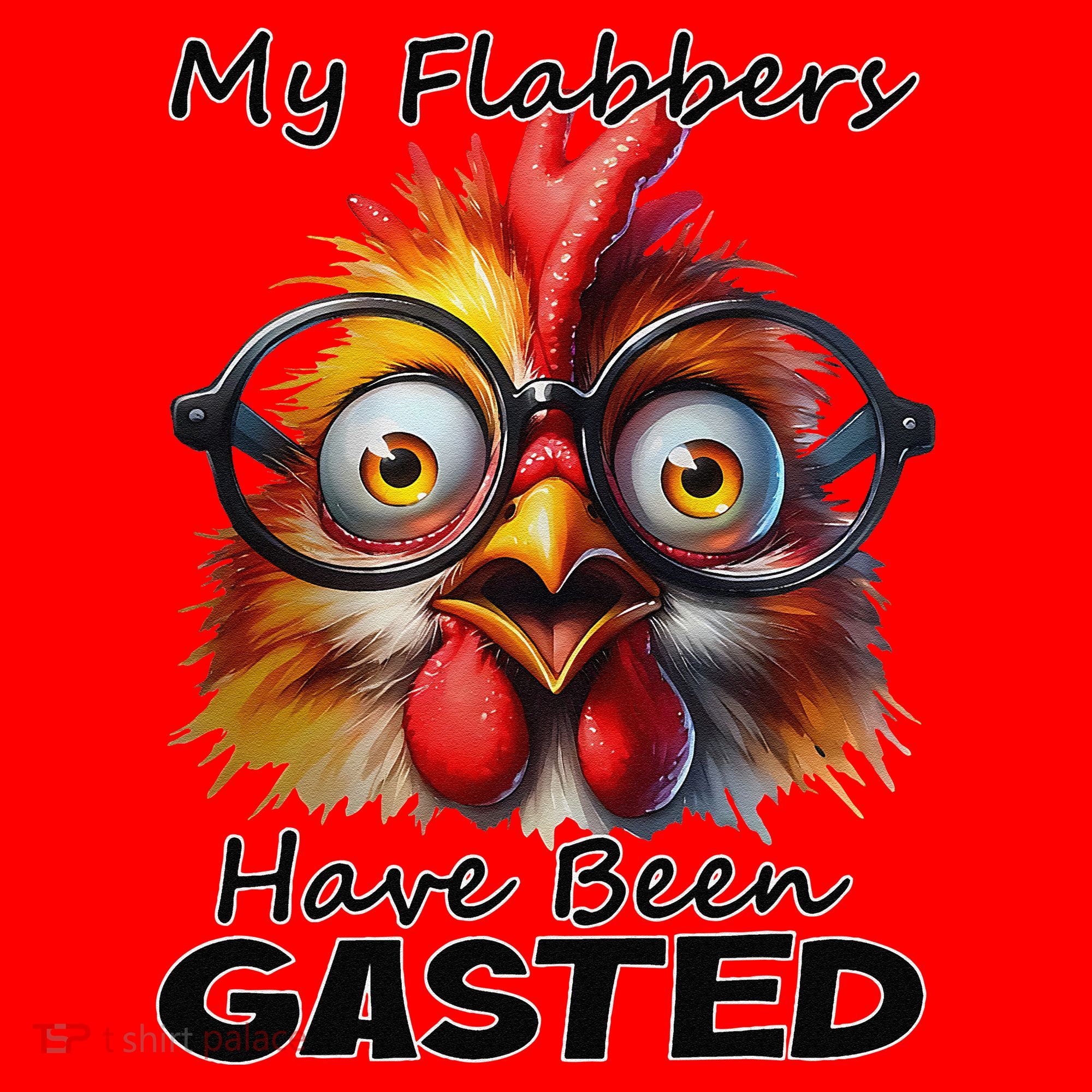 Funny Chicken My Flabbers Have Been Gasted Retro Graphic Santa Hat