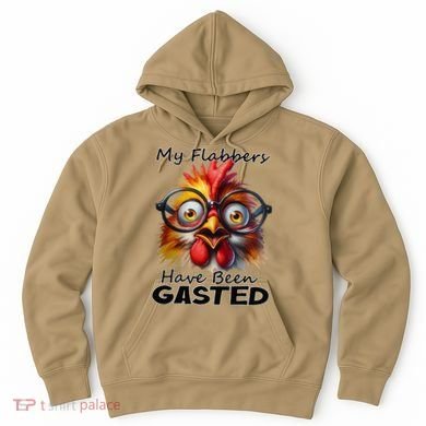 Funny Chicken My Flabbers Have Been Gasted Retro Graphic Hoodie