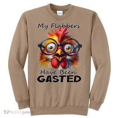 Funny Chicken My Flabbers Have Been Gasted Retro Graphic Sweatshirt