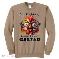 Funny Chicken My Flabbers Have Been Gasted Retro Graphic Sweatshirt thumb 0